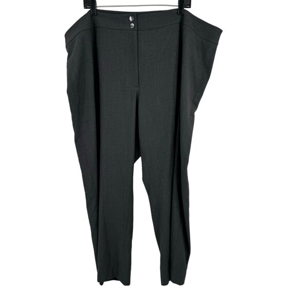 Calvin Klein Women's Traditional Gray Dress Pants 24W straight stretch career - Picture 8 of 10